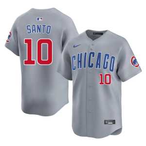 #10 New Cubbies Men Ron Santo Gray Jersey - Image 1