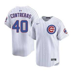 #40 Cubbies Limited White Men Willson Contreras Jerseys - Image 1