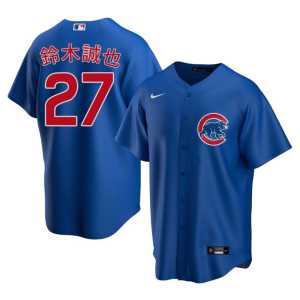 #27 Men's Chicago Royal Authentic Seiya Suzuki Jerseys - Image 1